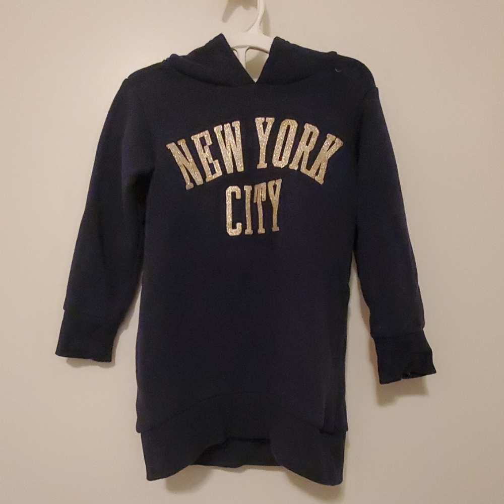 Bitz kids Navy Blue New York City NYC Hooded Dress